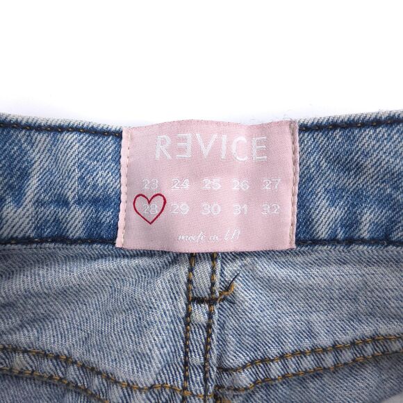 REVICE 90s Straight Leg Crop Jeans Y2k Clean Girl Minimal Boho E-Girl Baddie 28 - Picture 2 of 7